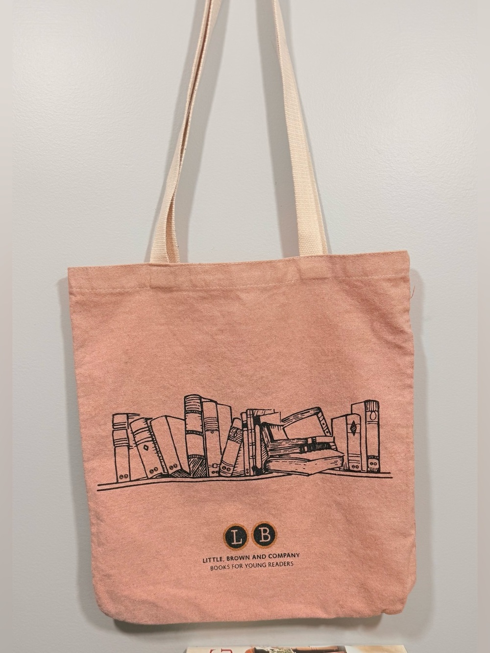 Tan Canvas Book Tote